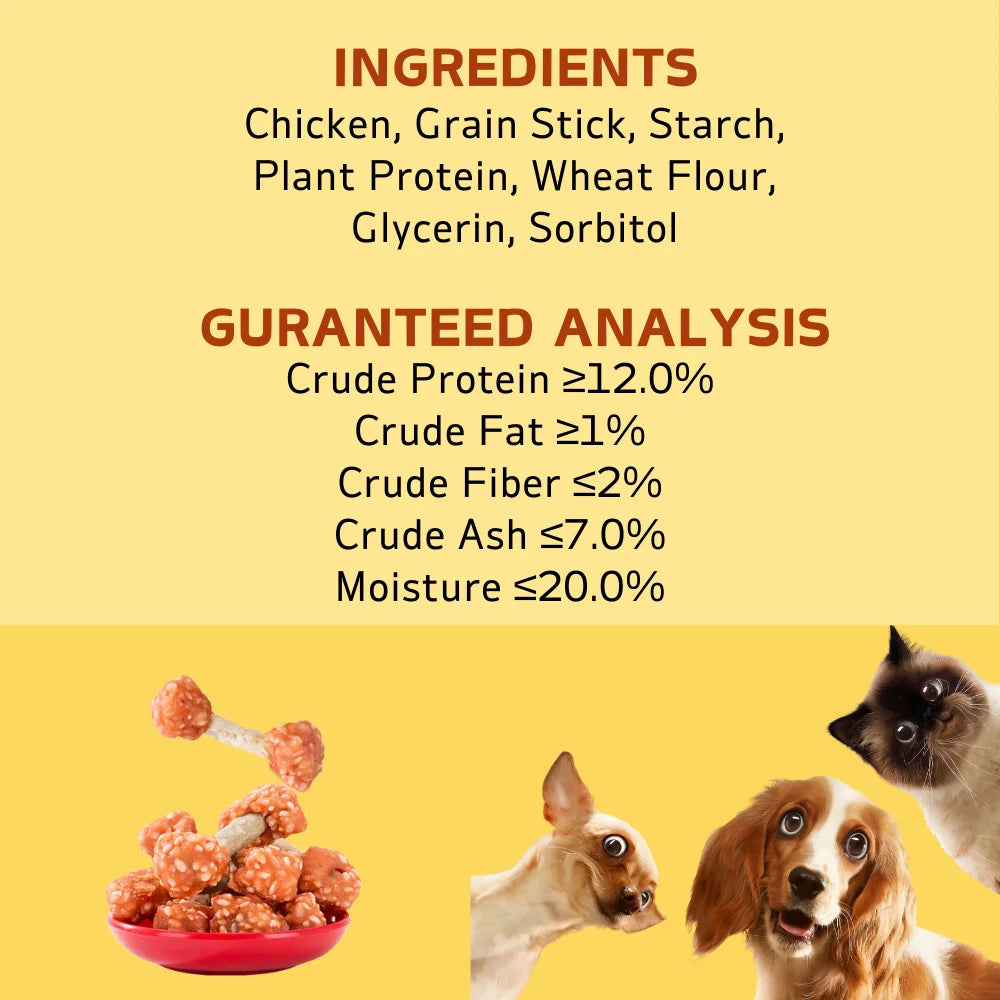 Chicken Dumbbell with Rice Dog Treats