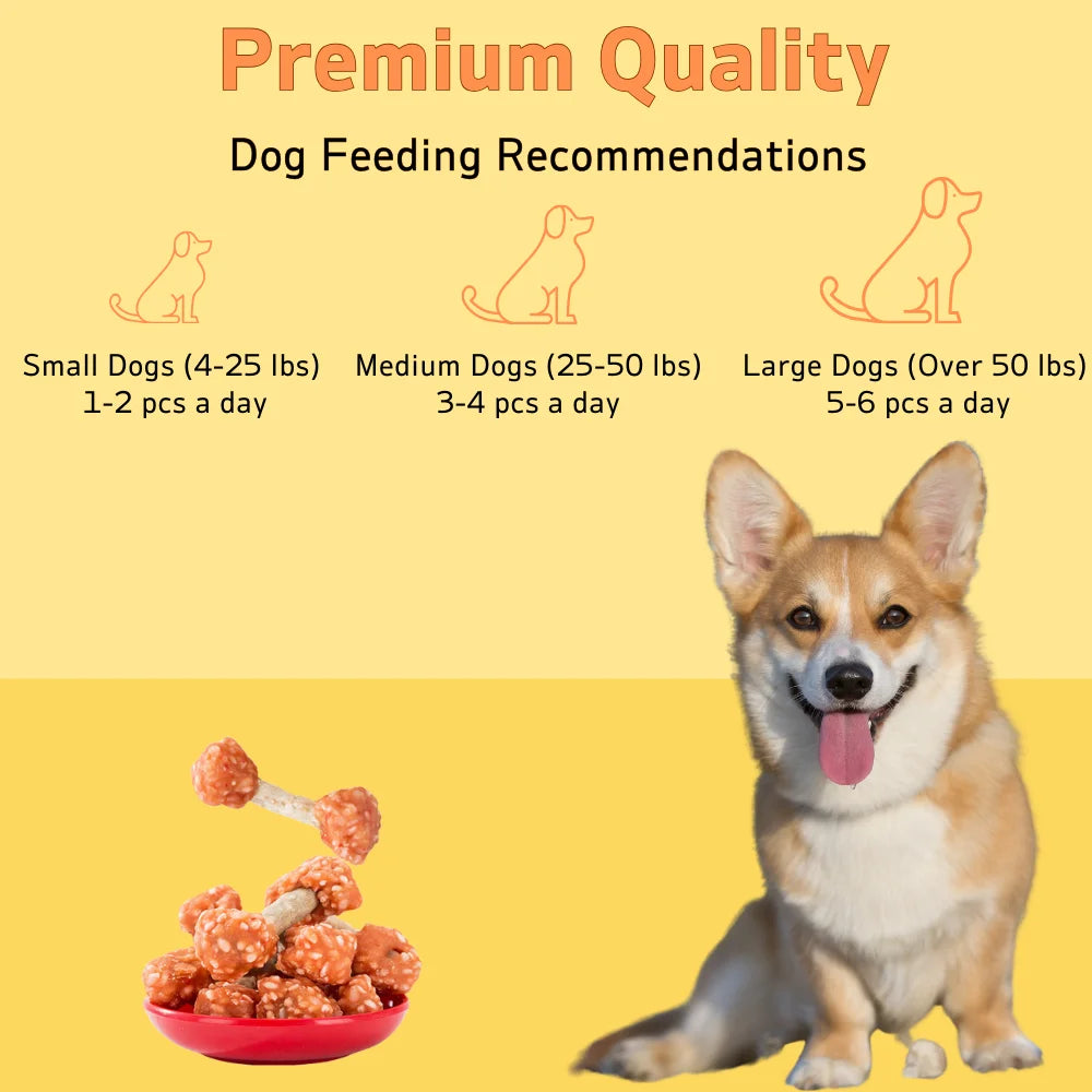 Chicken Dumbbell with Rice Dog Treats