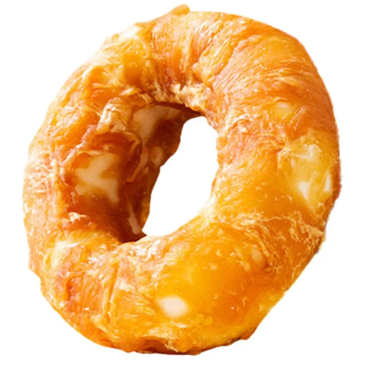 Chicken Wrapped Rawhide Donut Ring Dog Treats